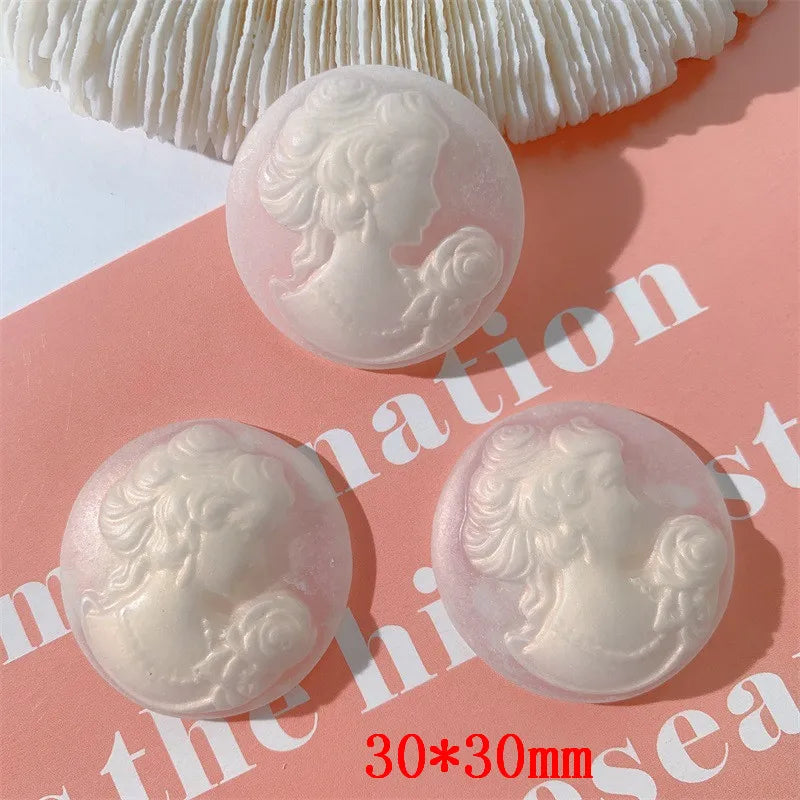 50pcs Cartoon Girls Resin Flatback Cabochon Beads DIY Jewelry Earring/Hair