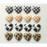 50pcs Leopard Print Resin Flatback Beads DIY Jewelry Hair Accessory