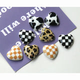 50pcs Leopard Print Resin Flatback Beads DIY Jewelry Hair Accessory