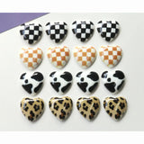 50pcs Leopard Print Resin Flatback Beads DIY Jewelry Hair Accessory