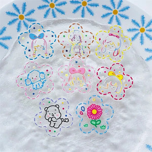 50pcs Acrylic Beads DIY Earring/Hair Accessory Animals/Girls Print