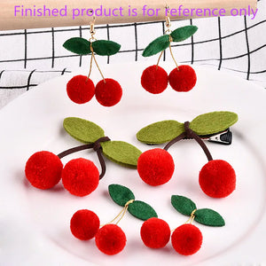 50pcs Cherry Shaped Decoration Charms DIY Jewelry Earrings