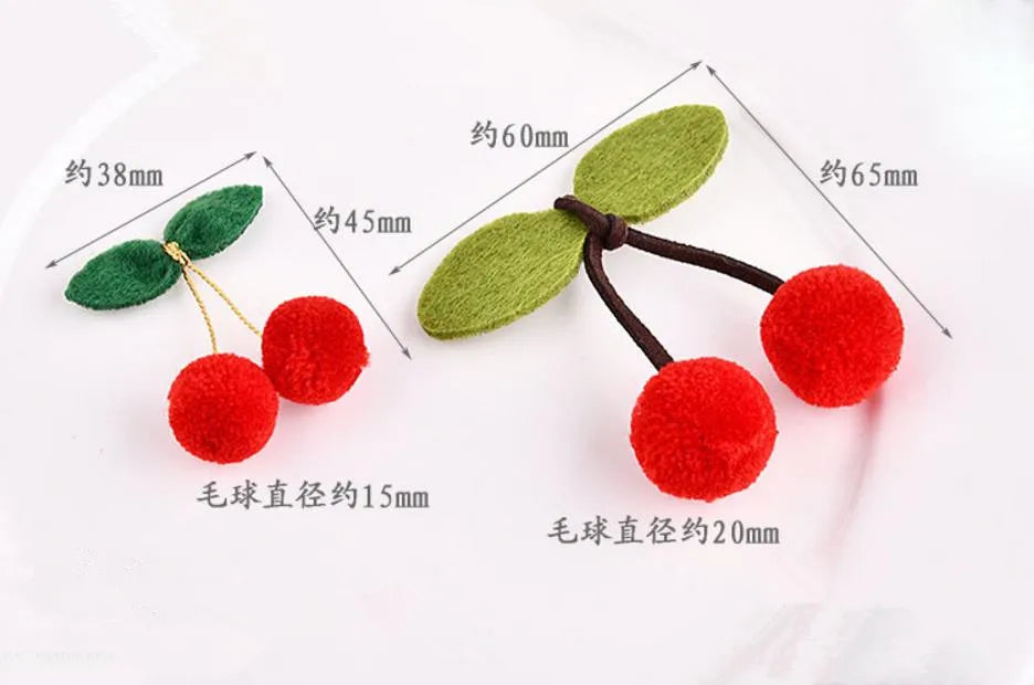 50pcs Cherry Shaped Decoration Charms DIY Jewelry Earrings