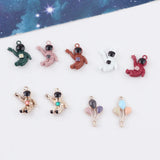 50pcs astronaut/balloon alloy oil drop charms DIY earrings accessory