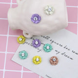 50pcs Flowers Alloy/Zircon Charms for DIY Jewelry Making