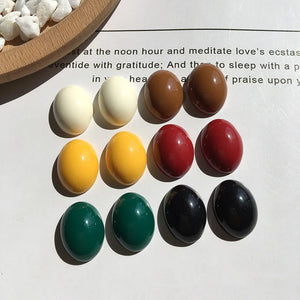 50pcs Geometric Ovals Resin Charms DIY Earring Pendant Accessory