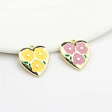 50pcs Floating Locket Charms Heart Shape for DIY Jewelry Earrings