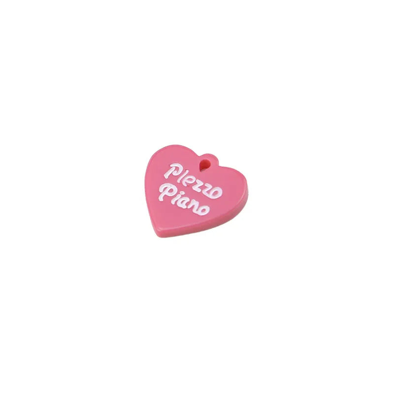 50pcs Geometric Hearts Resin Charms DIY Jewelry Earrings Pendant Accessory