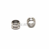 50pcs Stainless Steel Big Hole Spacer Beads DIY Charm Jewelry Making Findings