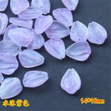 50pcs Glass Leaves Petals Charm Beads Connectors DIY Earrings Jewelry Making