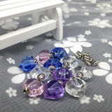 50pcs Heart Crystal Vial Pendants Glass Perfume Oil Bottle Charms
