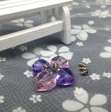 50pcs Heart Crystal Vial Pendants Glass Perfume Oil Bottle Charms