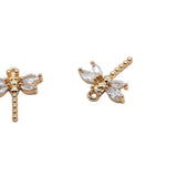 50pcs Zircon Dragonfly Floating Locket Charms DIY Jewelry Accessories