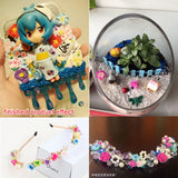50pcs Polymer Clay Flower Spacer Beads Charms 10mm/12mm