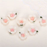 50pcs Polymer Clay Flower Spacer Beads Charms 10mm/12mm