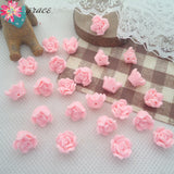 50pcs 12mm Polymer Clay Rose Flower Beads DIY Jewelry Ornaments