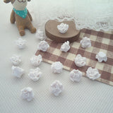 50pcs 12mm Polymer Clay Rose Flower Beads DIY Jewelry Ornaments