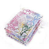 50pcs Bronzing Coral Organza Bags Jewelry Packaging Bags Pick Size