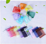 50pcs/lot Organza Drawstring Bags for Wedding Party - 7x9, 13x18, 20x30