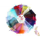 50pcs/lot Organza Drawstring Bags for Wedding Party - 7x9, 13x18, 20x30