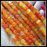 50pcs Nature Cubic Gem Stone Beads - 8x8mm Square Shape Strings