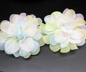50pcs Tie Dye Rainbow Organza Hair Bow Supplies 80mm Braidsmaid Chiffon Deco