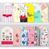 50pcs 13xx21cm Jewelry Bag Pattern Plastic with Handle Candy Cookie Favor Bag