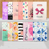 50pcs Small Jewelry Bag Pattern Plastic Bag with Handle 15x20cm for Candy Cookie