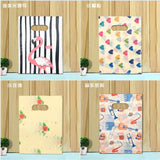 50pcs Small Jewelry Bag Pattern Plastic Bag with Handle 15x20cm for Candy Cookie