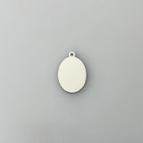 50pcs Oval Charm Stainless Steel Laser Engraved Logo Tag for Bracelet