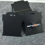 50pcs Hair Clip Display Cards - White/Kraft/Black Paper Cardboard