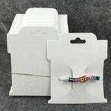 50pcs Hair Clip Display Cards - White/Kraft/Black Paper Cardboard