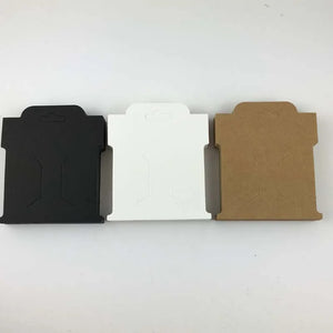 50pcs Hair Clip Display Cards - White/Kraft/Black Paper Cardboard