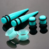 50pcs Acrylic Silicone Ear Plugs Tunnels Pierce Gauge Kit 3-12 mm Body Piercing