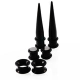 50pcs Acrylic Silicone Ear Plugs Tunnels Pierce Gauge Kit 3-12 mm Body Piercing