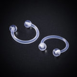 50pcs Acrylic Nose Ring Clear Tongue Barbell Navel Belly Nipple Piercing Set