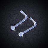 50pcs Acrylic Nose Ring Clear Tongue Barbell Navel Belly Nipple Piercing Set