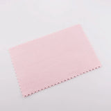 50pcs Seven Cotton Imitate Buckskin Silver Cleaning Cloth Polishing 10x6cm