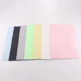 50pcs Seven Cotton Imitate Buckskin Silver Cleaning Cloth Polishing 10x6cm