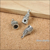 50pcs Silver Tone Plated House Pendant for Necklaces & Pendants DIY Jewelry B060