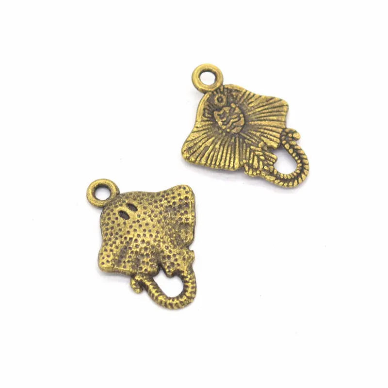 50pcs Devil Fish Alloy Charms for DIY Bracelet Necklace Jewelry Making