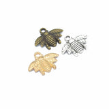 50pcs Vintage Ornament Bee Alloy Charms for DIY Bracelet Necklace Jewelry Making