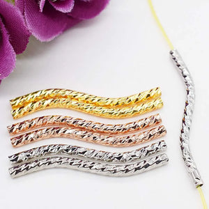 50pcs Yellow Knoted Plated DIY Jewelry S Shape Lock Necklace Hook