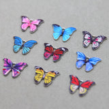 50pcs Butterfly Enamel Charms for DIY Necklaces Bracelets