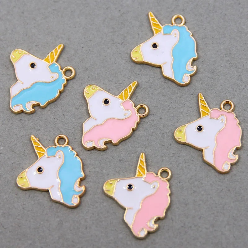 50pcs Unicorn Charms for DIY Jewelry Making