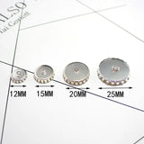 50pcs DIY Glass Cover Accessories Tooth Edge Pattern Hat Disc Bottom Bracket