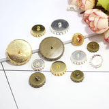 50pcs DIY Glass Cover Accessories Tooth Edge Pattern Hat Disc Bottom Bracket