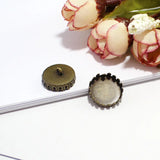 50pcs DIY Glass Cover Accessories Tooth Edge Pattern Hat Disc Bottom Bracket