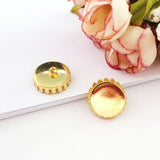 50pcs DIY Glass Cover Accessories Tooth Edge Pattern Hat Disc Bottom Bracket