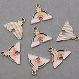 50pcs Rainbow Cloud Enamel Charms for DIY Necklaces Bracelets